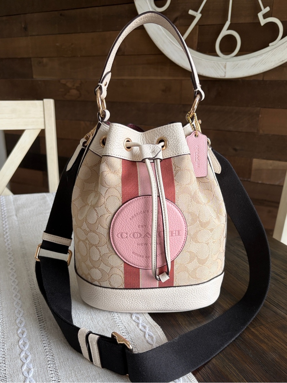 Coach Dempsey Drawstring Bucket Bag
